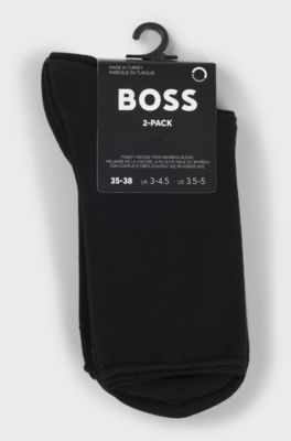 Two-pack of socks in a bamboo-viscose blend, Black