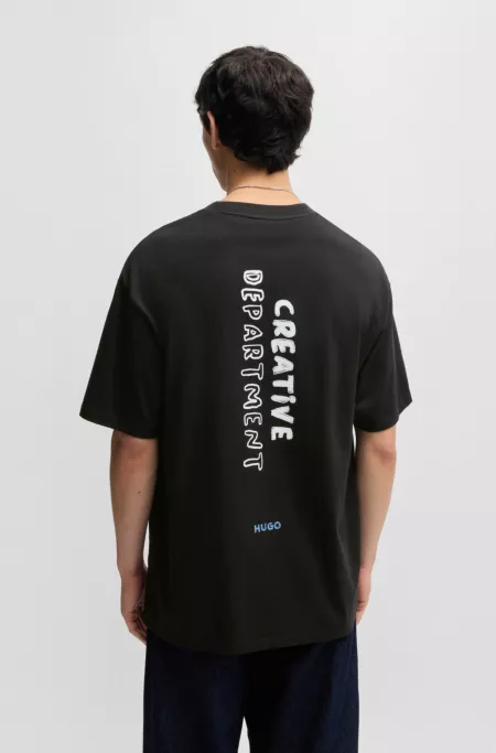 Cotton-jersey T-shirt with seasonal artwork