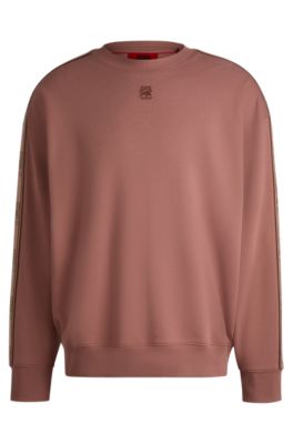 HUGO HUGO x RB cotton terry sweatshirt with branded tape Light Red