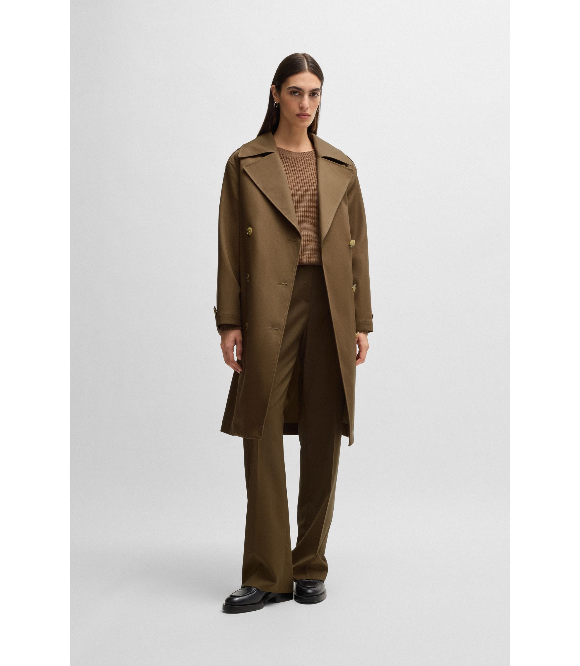 HUGO BOSS ダブルブレストチェスターコート カーキXXL hbeu50530540_249_300?wid=1980&