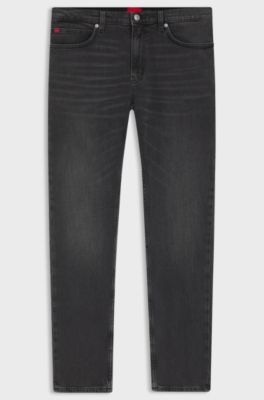 Extra-slim-fit jeans in grey stretch denim, Grey