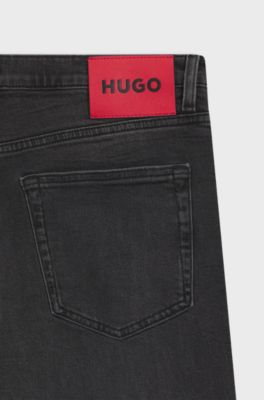 Extra-slim-fit jeans in grey stretch denim, Grey