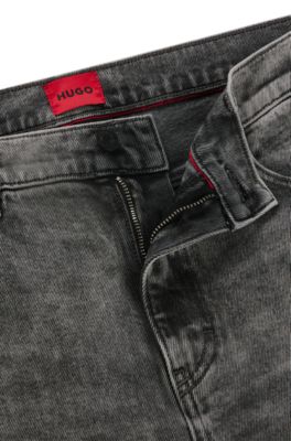 Slim-fit jeans in grey stretch denim, Grey