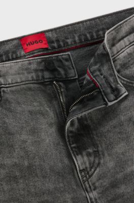 Slim-fit jeans in grey stretch denim, Grey