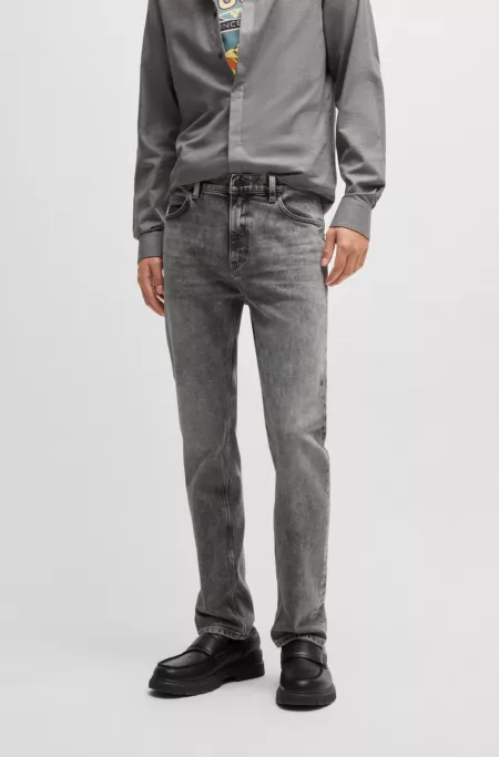 Jean Slim en denim stretch gris