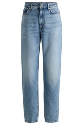 BOSS - Mom jeans in light-blue denim