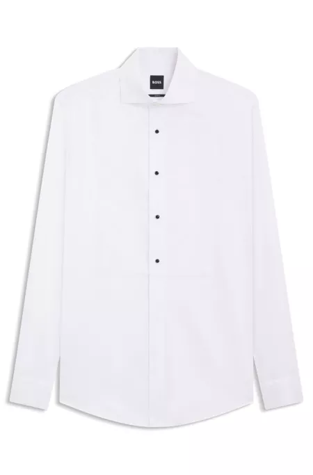 Slim-fit shirt with studs and bow tie