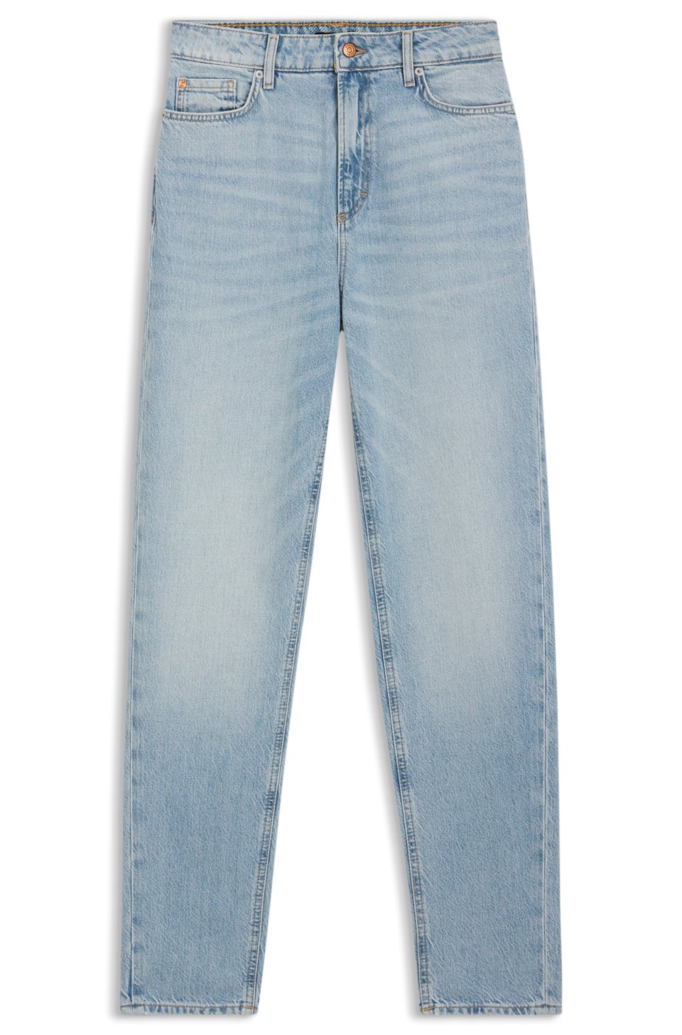 Relaxed-fit jeans in blue marble-effect denim