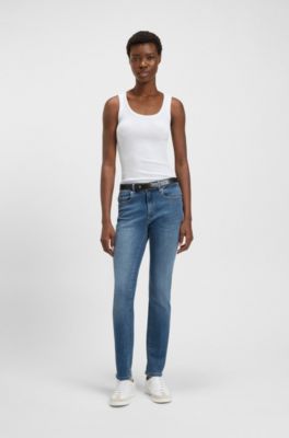 Slim-fit jeans in blue super-soft stretch denim, Blue