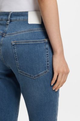 Slim-fit jeans in blue soft-motion denim, Blue
