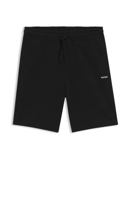 Cotton-terry shorts with logo print