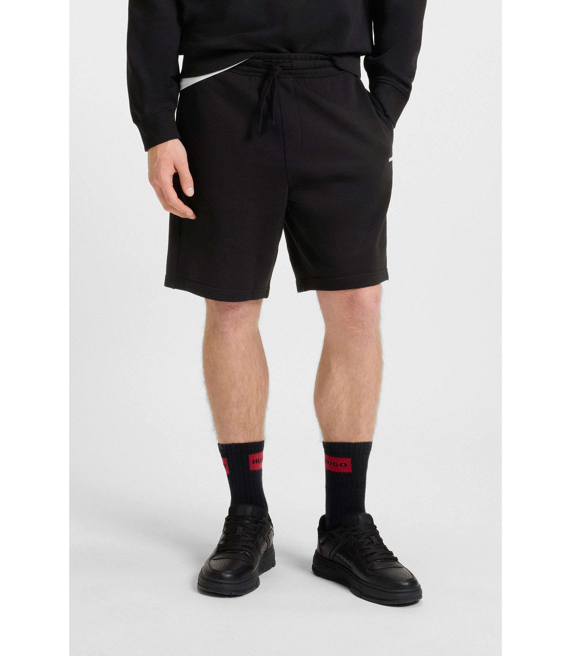 Shorts aus Baumwoll-Terry mit Logo-Print