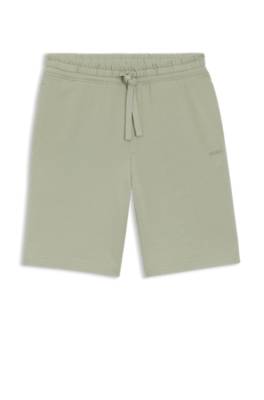 Cotton-terry shorts with logo print 1