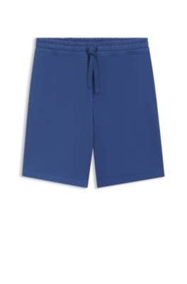 Cotton-terry shorts with logo print 1