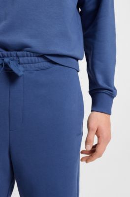 Shorts aus Baumwoll-Terry mit Logo-Print, Blau