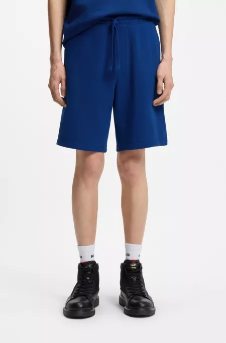 Cotton-terry shorts with logo print