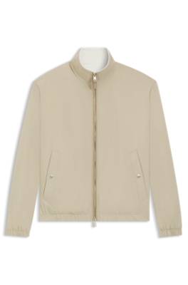 Reversible zip-up jacket in peached fabric 1
