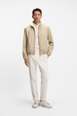 Reversible zip-up jacket in peached fabric, Beige