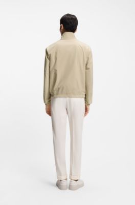 Reversible zip-up jacket in peached fabric, Beige