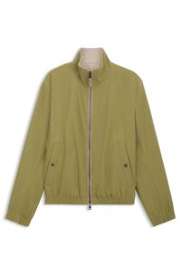 Reversible zip-up jacket in peached fabric, Light Green