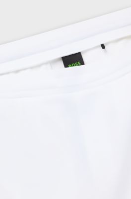 Active tracksuit bottoms in stretch gabardine, White