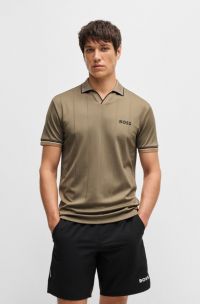 Sportpolo met vierzijdige stretch, Beige