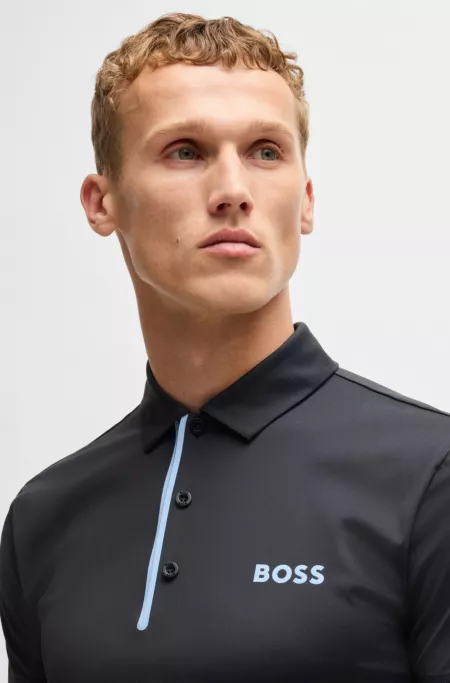 Paddy polo shirt in quick-dry ribbed fabric