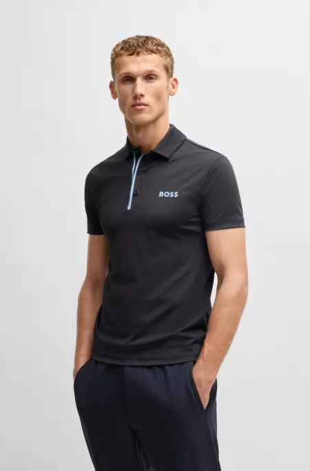 Paddy polo shirt in quick-dry ribbed fabric