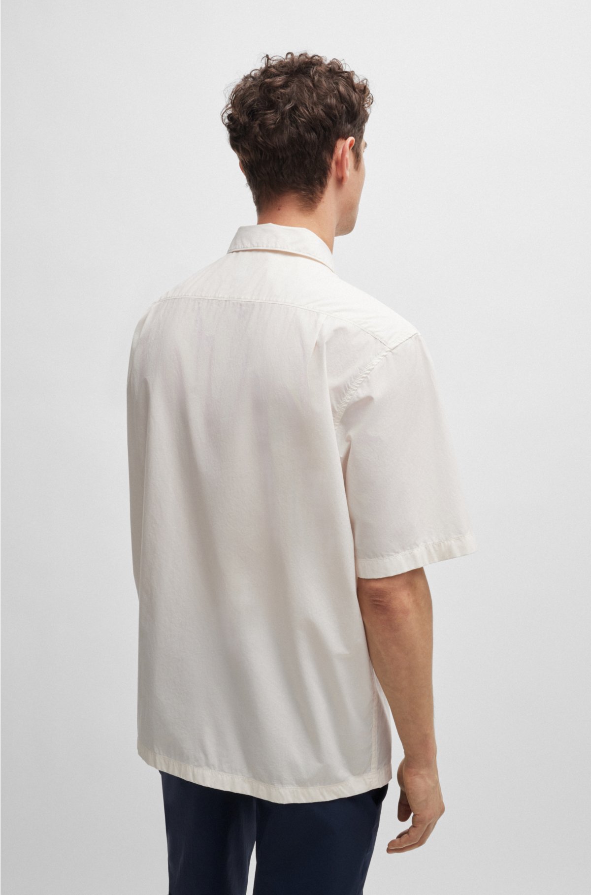 BOSS x Shohei Ohtani relaxed-fit cotton-poplin shirt , White