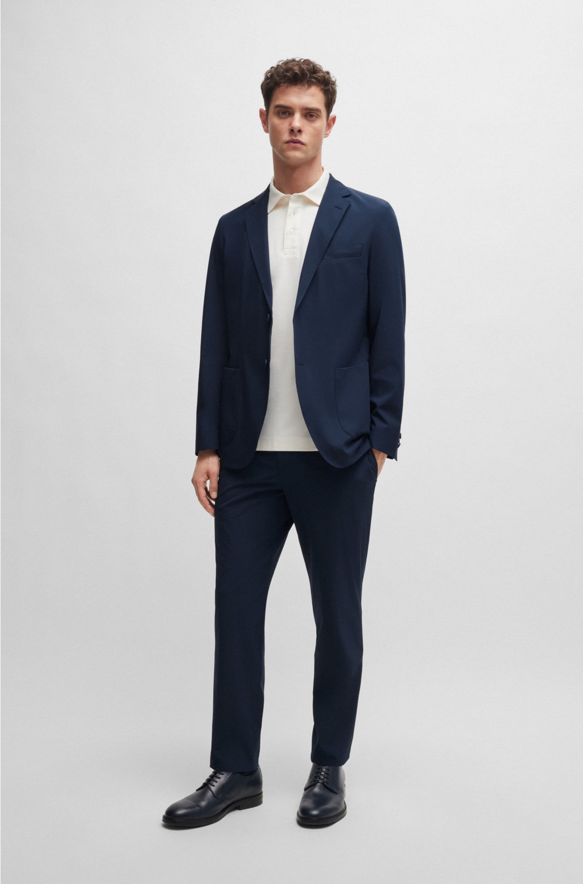 BOSS x Shohei Ohtani blazer in lightweight stretch fabric, Dark Blue
