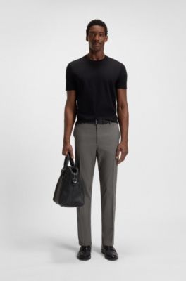 Regular-fit trousers with drawcord waist, Dark Grey