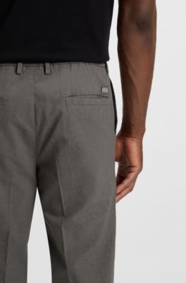 Regular-fit trousers with drawcord waist, Dark Grey
