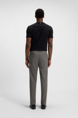 Regular-fit trousers with drawcord waist, Dark Grey
