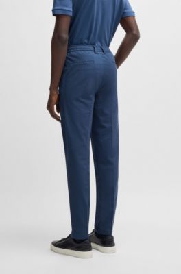 Regular-fit trousers with drawcord waist, Dark Blue
