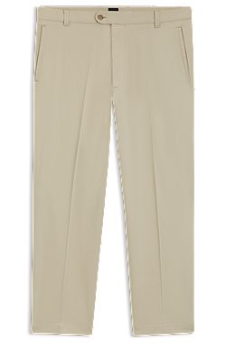 Straight-fit trousers in stretch-cotton dobby