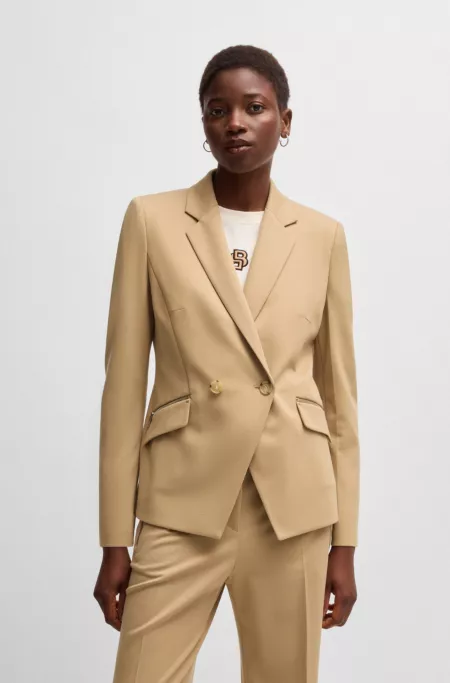 Slim-fit blazer with zipped pockets