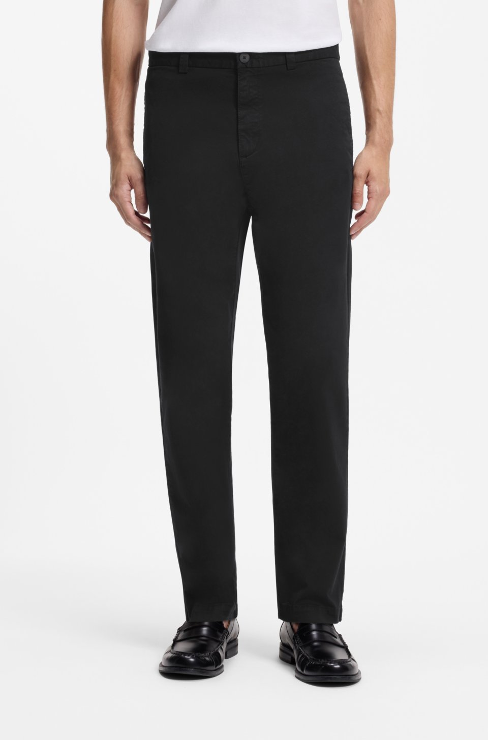 Slim-fit trousers in stretch-cotton gabardine