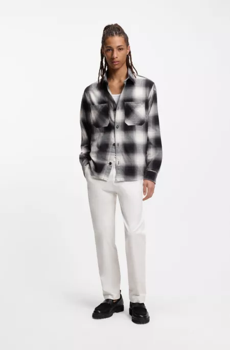 Pantalon Slim Fit en gabardine de coton stretch