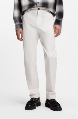 Slim-fit trousers in stretch-cotton gabardine