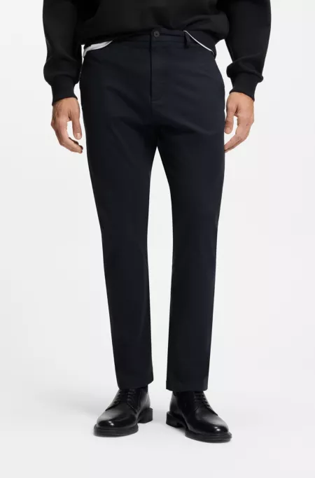 Pantalon Slim Fit en gabardine de coton stretch
