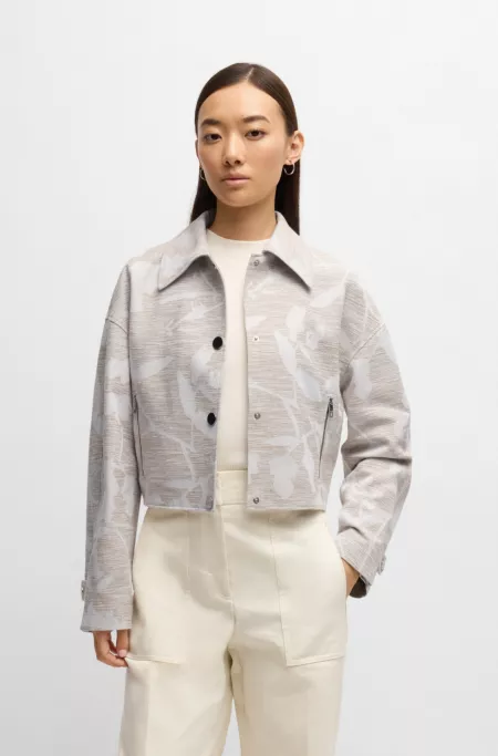 Veste Relaxed à la structure florale