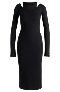 Two-in-one dress with layered effect