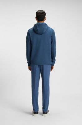 Softshell jacket with knitted details, Blue