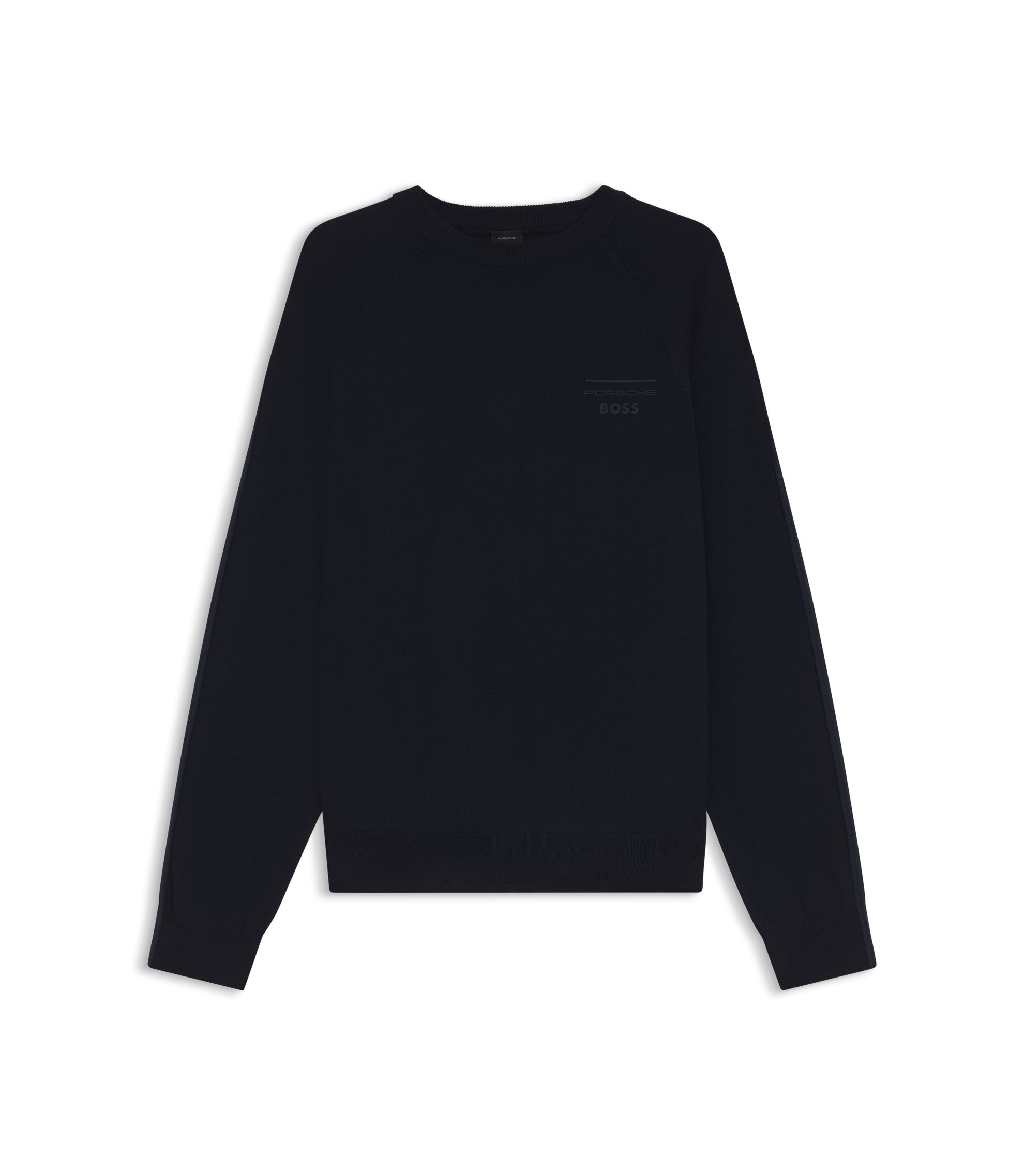 BOSS - Porsche x BOSS virgin-wool sweater with sleeve details
