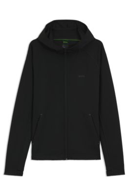BOSS - Active stretch zip-up hoodie with moisture management