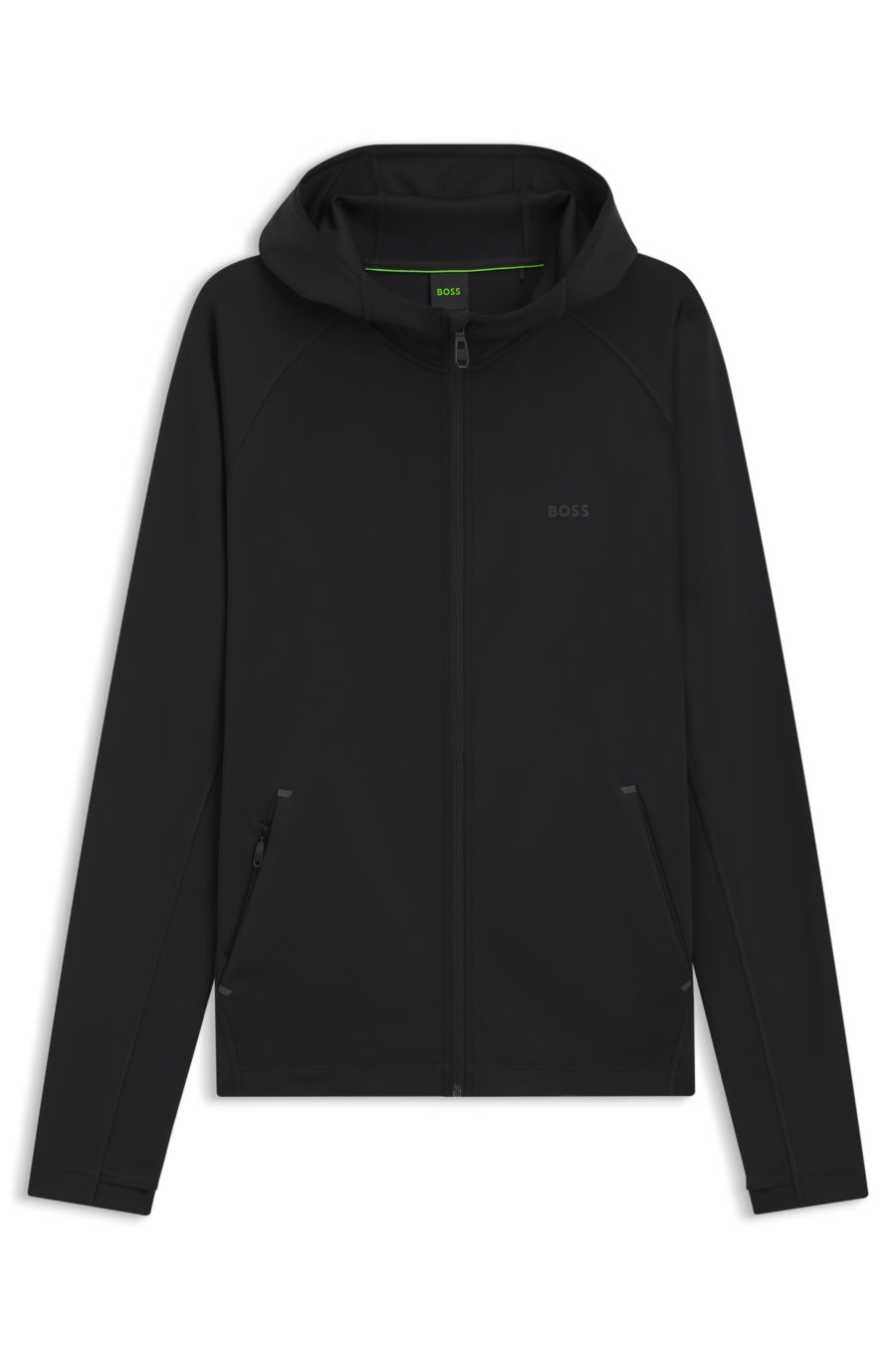 BOSS Sicon Active Zip-Up Hoodie — Black