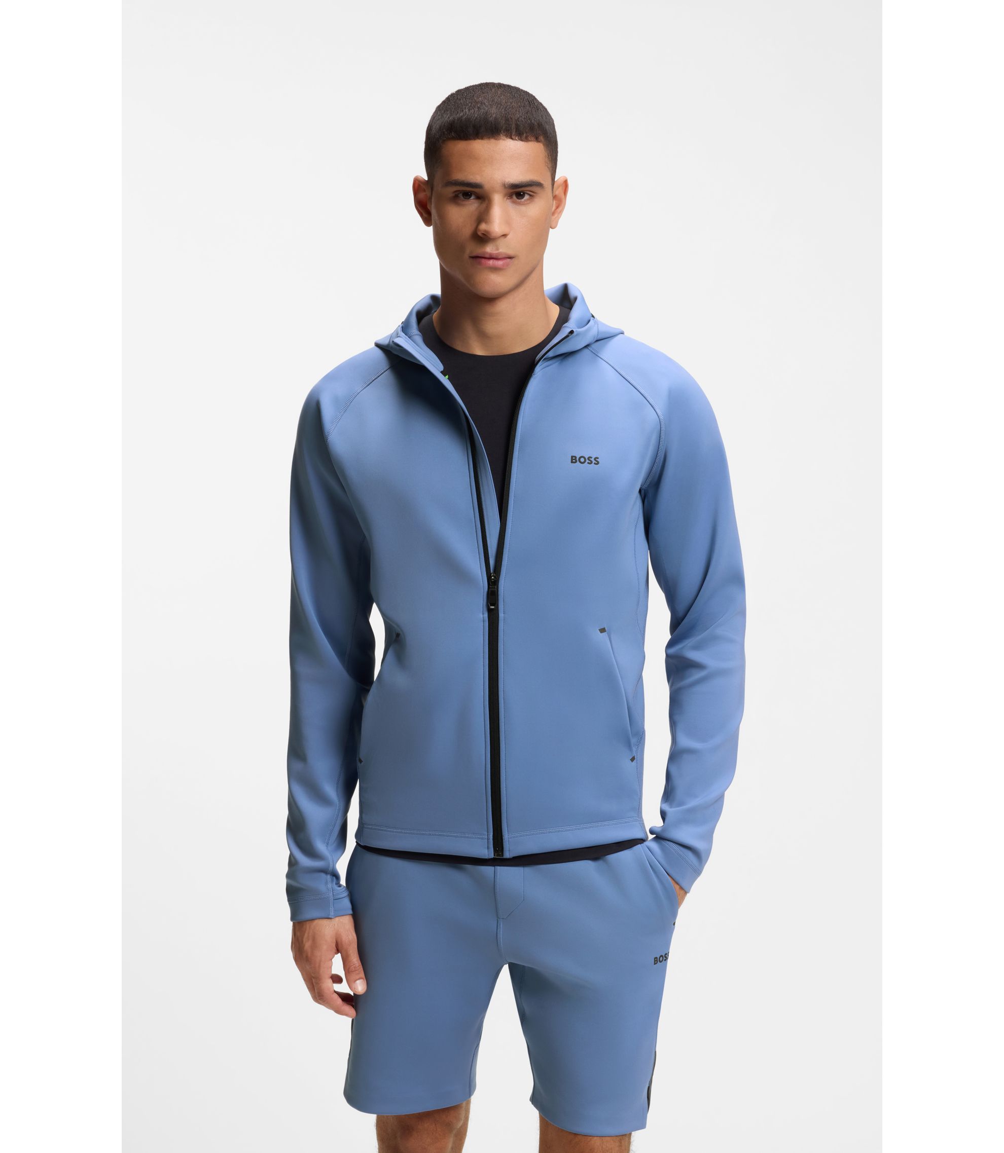 Hoodie mit Reißverschluss und reflektierendem Branding