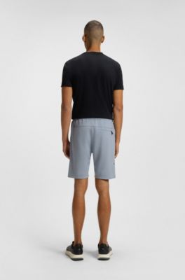 Active shorts in quick-dry fabric with reflective logo, Grey