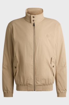 Cotton-blend jacket with Double B monogram, Light Beige