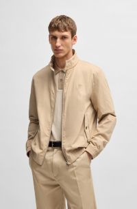 Jacke aus einem Baumwoll-Mix mit Double-B-Monogramm, Hellbeige